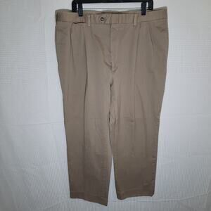 Charleston Khakis 40R Pants Men USA Pleated Front Classic Fit Dress Khaki
